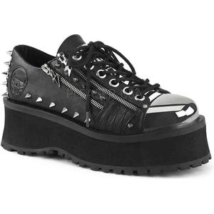 DemoniaCult - GRAVEDIGGER-04 Plateau sneakers - US 11 - 44 Shoes - Zwart