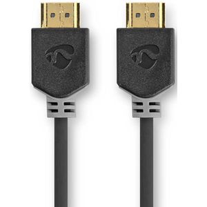 Nedis Ultra High Speed ​​HDMI-Kabel - HDMI Connector - HDMI Connector - 8K@60Hz - 48 Gbps - 2.00 m - Rond - 6.5 mm - Antraciet - Doos