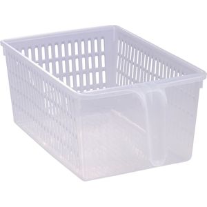 Koelkast Organizer 9,58L - 32,5 x 20,5 x 14 CM - Koelkast Opbergbak met Handvat - Vaatwasser Bestendig - Organiseer Koelkast en Keukenkastjes - Kunststof - Transparant