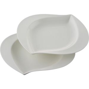 Hutschenreuter Luna Weiss Set 2 gourmetbord diep