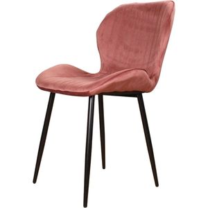 DS4U® Giulia Eetkamerstoel Velvet Roze - Luxe design - Comfortabele zitting