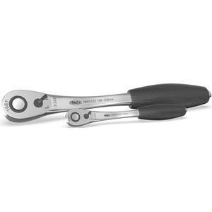FAMEX 10635 Super Fijnvertande Ratelsleutel, 1/2, 1/4 aandrijving, 108 tanden, Ratelsleutelset