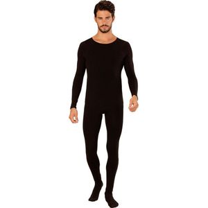 Widmann - Dans & Entertainment Kostuum - Unicolor Bodysuit Zwart - Man - Zwart - XL - Carnavalskleding - Verkleedkleding