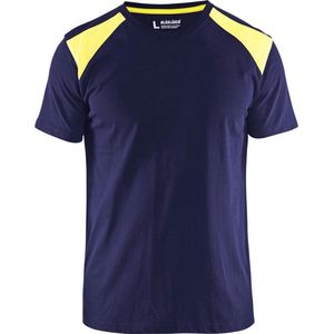 Blaklader T-shirt bi-colour 3379-1042 - Marine/High Vis Geel - XXXL