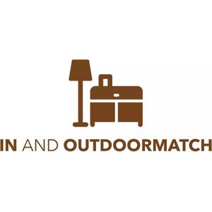 In And OutdoorMatch Strandstoel Quinton - Draagbare klapstoel - 4-traps verstelbare rugleuning - Met armleuningen - Ademend - Comfortabele buitenstoel - Blauw