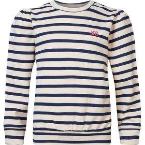 Noppies Girls Sweater Eastover long sleeve stripe Meisjes Trui - Whitecap Gray - Maat 128