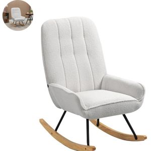 Schommelstoel - Stoelen - Meubels - Fauteuil - Met armleuning - Grijs- Volwassenen