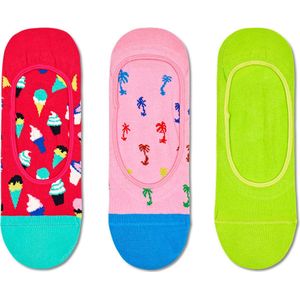 Happy Socks unisex 3P footies ice cream multi