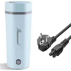 Draagbare Mini Elektrische Waterkoker 350ml - Snelkook Thermos Mok in Roestvrij Staal