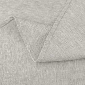 Lotus Effect Water-Repellent Washable Round Light Grey Tablecloth 180 cm - Minimalart Faux Linen Table Linen for Dining Table Home Wedding Festival