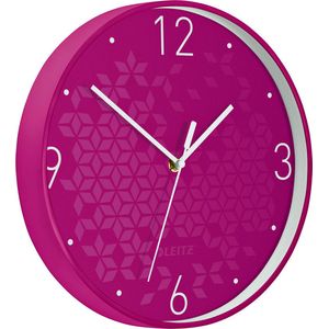 Leitz WOW Stille Wandklok Mordern - Roze