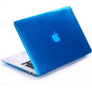 Lunso Geschikt voor MacBook Air 11 inch cover hoes - case - Glanzend Lichtblauw