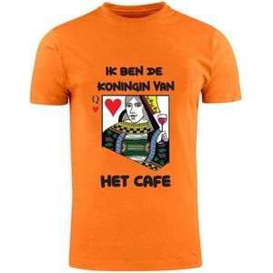 Ik ben de koningin van het café Oranje T-shirt | Koningsdag | Queen | Koningin | bier | Unisex