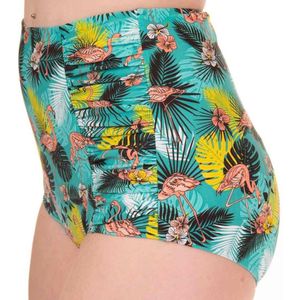 Banned - Wanderlust Bikinibroekje - Flamingo - XS - Multicolours/Groen