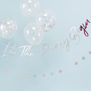 Slinger Jolly Good Vibes – ‘Let the party beGIN – Zilver glitter