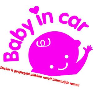 Autotoebehoren - Stickerloods Baby in Car sticker - Autoraamsticker- Baby on Board sticker- 15x12cm