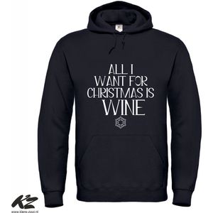 Klere-Zooi - All I Want for Christmas is Wine - Hoodie - 4XL