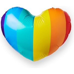 Folieballon hart - Regenboog - 45cm - LGBTQ+