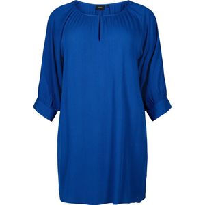 ZIZZI EROSE, 3/4, TUNIC Dames Tuniek - Blue - Maat L (50-52)