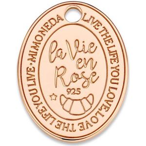 Mi Moneda-MMM ROSE TAG OVAL 20MM 925 SILVER ROSEGOLD PLATED