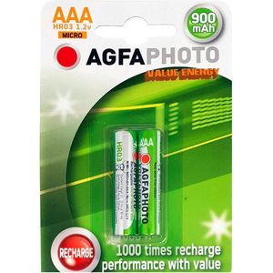 AgfaPhoto NiMh Micro 1000 mAh Oplaadbare batterij AAA Nikkel-Metaalhydride (NiMH)