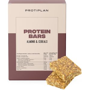 Protiplan | Reep Amandel Muesli | 7 x 35 gram | Eiwitrepen | Koolhydraatarme sportvoeding | Afslanken met Proteïne repen