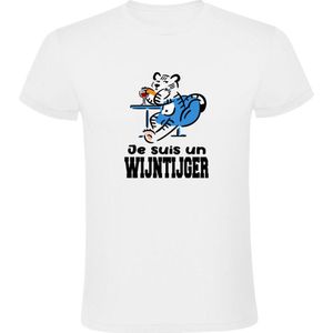 Je suis un Wijntijger Heren T-shirt - Wijn - Tijger - Frans - Frankrijk