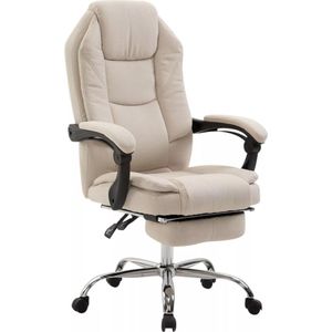In And OutdoorMatch Luxe Bureaustoel Renza Stacy - Stof - Creme - Op wielen - Ergonomische bureaustoel - Voor volwassenen - In hoogte verstelbaar