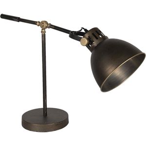 Clayre & Eef Tafellamp 20x62x60 cm Koperkleurig Ijzer Rechthoek Bureaulamp