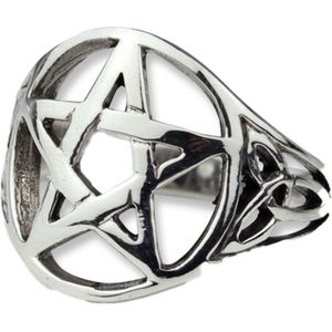 Zilveren ring Keltisch pentagram (R693) - Maat 19 (UK 59)