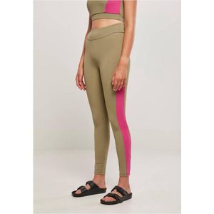 Urban Classics - Color Block Sportlegging - 4XL - Groen/Paars