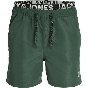 Jack & Jones Heren Zwemshort JPSTFIJI Dubbele Waistband Groen - Maat XL