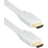 Platte HDMI kabel - versie 1.4 (4K 30Hz) / wit - 1,5 meter