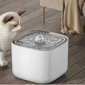 Waterfontijn Katten – Kattenfontein - Waterfontein Kat - Drinkfontein Zonder Filter - Keramiek – Wit