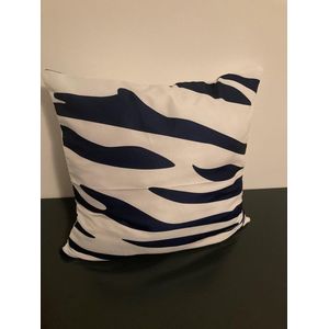 Kussenhoes Dark Blue-White - Donkerblauw-Wit - Sierkussen - 45x45 cm