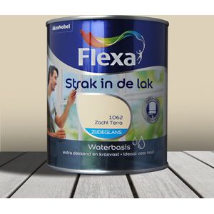 Flexa Strak in de Lak Watergedragen Zijdeglans Zacht Terra 750 ML