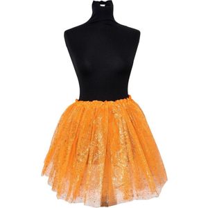 Tule rokje - vaste glitters - oranje/goud - tutu - festival - foute party - summer party - Koningsdag - Voetba - Nederland - Nederlands elftal - EK - WK - Olympische Spelen