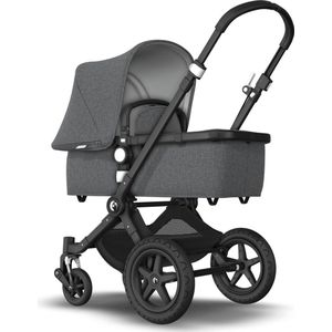 Bugaboo Cameleon 3 plus kinderwagen - met stoel en wieg - Zwart - Gemȇleerd grijs/Gemȇleerd grijs