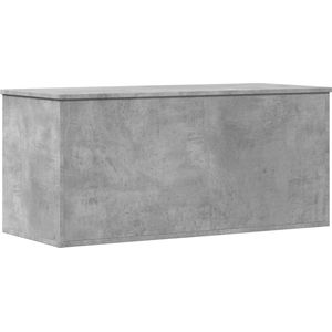 vidaXL - Opbergbox - 100x42x46 - cm - bewerkt - hout - betongrijs