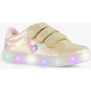 Blue Box meisjes sneakers met lichtjes goud - Maat 35 - Uitneembare zool