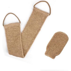 Rugrubber Luffa Peeling Schrobber - Natuurlijke Badhandschoen voor Gezicht en Lichaam