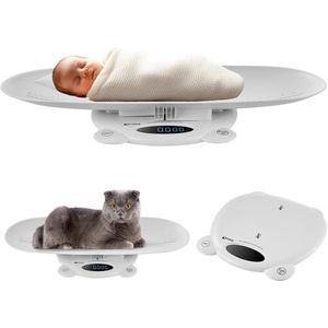 3-in-1 baby- en dierenweegschaal met digitale weergave - 120 kg capaciteit, nauwkeurigheid 5 g - Ergonomisch en praktisch