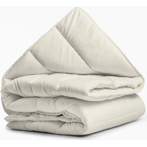 Sleeps Lazy Dekbed zonder overtrek Crème Lits-Jumeaux 240x200cm - Anti Allergie Dekbed - Wasbaar dekbed - Bedrukt dekbed - All year zomerdekbed & winterdekbed