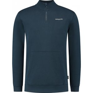 Ballin Amsterdam - Heren Regular fit Sweaters Half Zip LS - Dark Blue - Maat XS