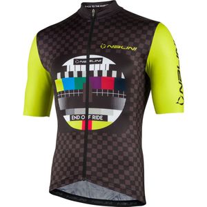 Nalini - Heren - Fietsshirt - Korte Mouwen - Wielrenshirt - Grijs - Geel - NEW SEOUL - XL