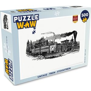 Puzzel Vintage - Trein - Stoomtrein - Legpuzzel - Puzzel 500 stukjes