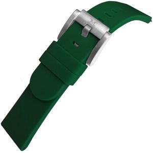 Marc Coblen / TW Steel Groen Silicone Rubber Horlogeband Stalen Gesp - 22mm