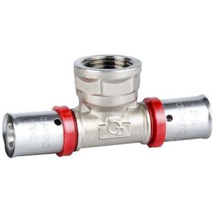 Geplooid PEX T-stuk 20x3/4 GW