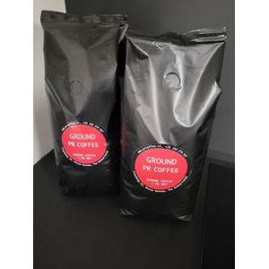 2 x 1 kg gemalen (ground) koffie - intensiteit 3/5 - PR Coffee