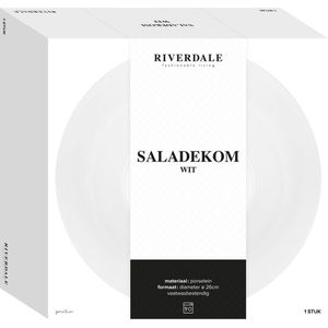 Riverdale Endless servies - saladekom 25cm wit